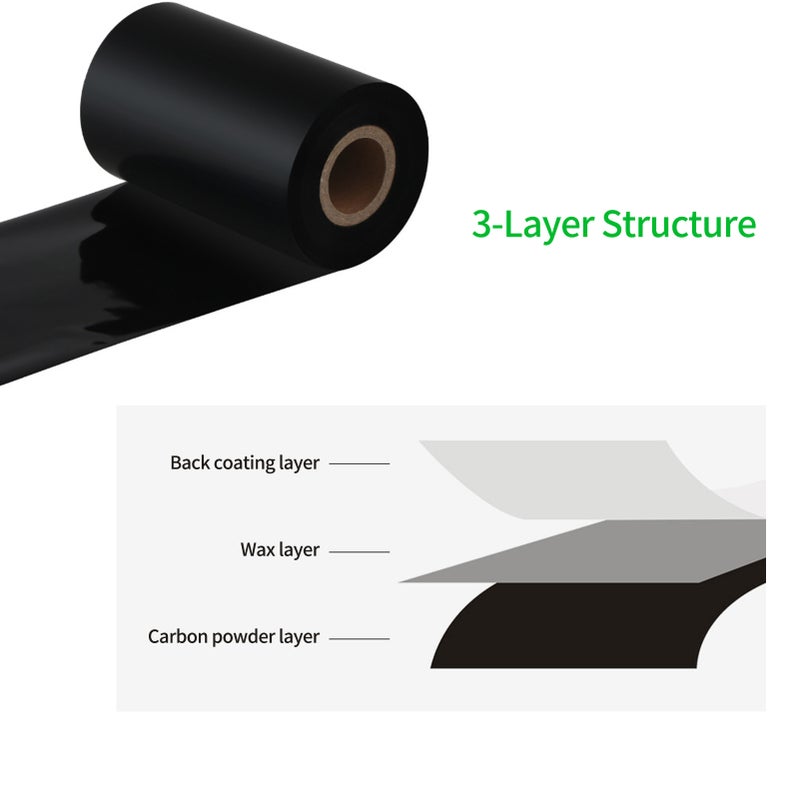 Thermal Transfer Ribbon Manufacturers Supply Barcode Printer Ribbon Wax Material Printer Ribbon Scratch 1Inch Core 110mm*300m - Image 4
