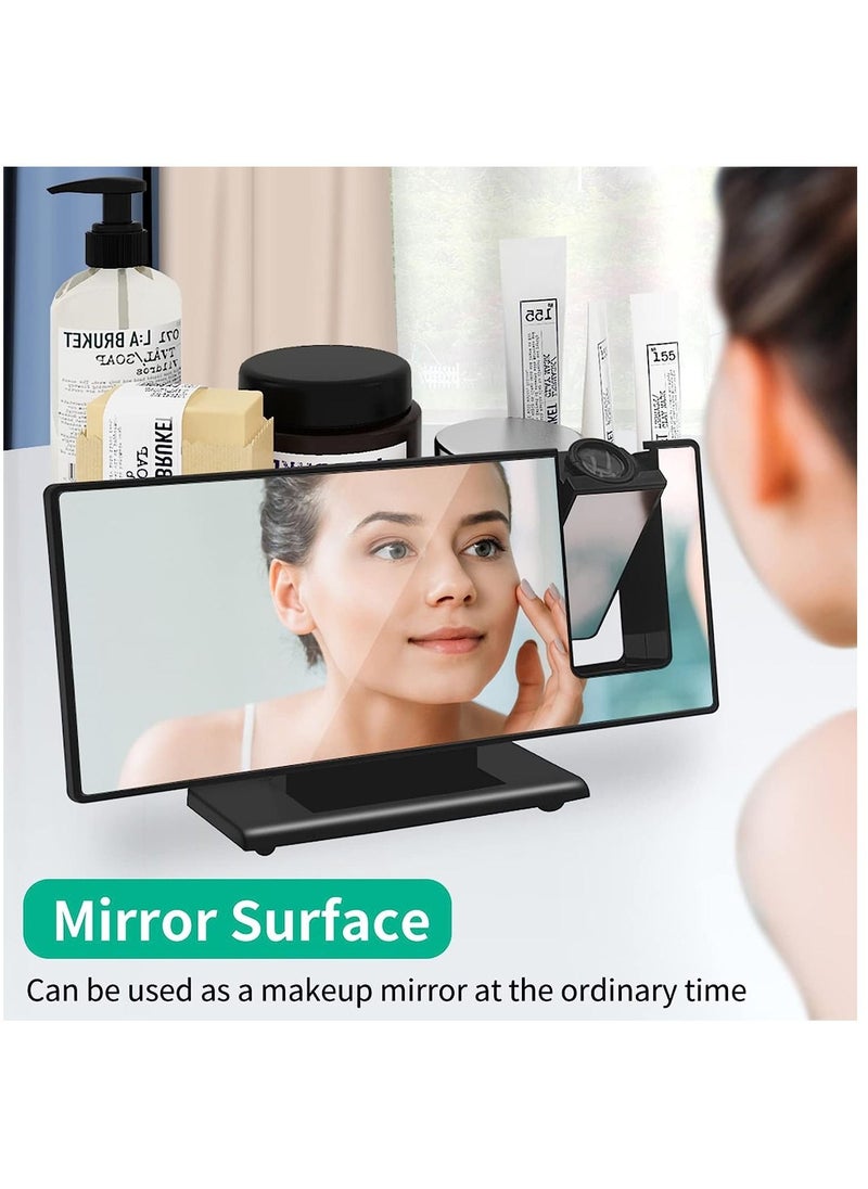 Furtey - Digital Alarm Clock Projection Alarm Clock with Time Projection Alarm Clock with 180° Projection, 12/24 Hours LED Mirror Alarm Clock Temperature Display Snooze Function Date Adjustable Brightness - Image 1
