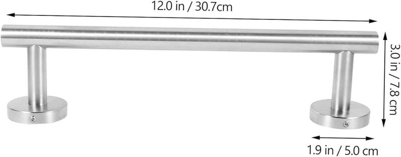 Stainless Steel Wall Mounted Towel Rack Bathroom Holder Kitchen Utensil Bar - Image 3