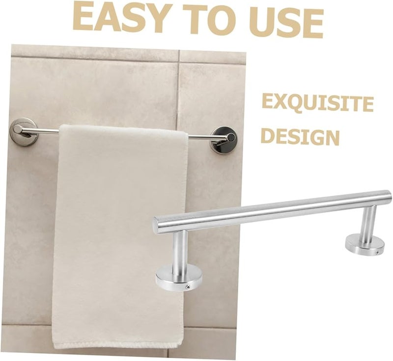 Stainless Steel Wall Mounted Towel Rack Bathroom Holder Kitchen Utensil Bar - Image 4