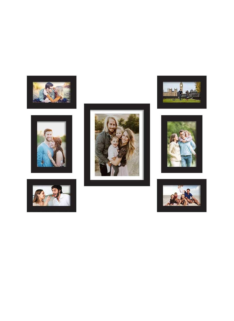Art Street Art Street Eros Set of 7 Black Wall Photo Frame, Picture Frame for Home Decor (Size - 4x6, 5x7, 8x10 Inchs)  - Image 3
