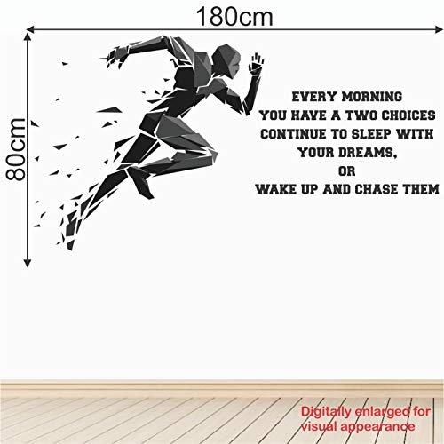 StickMe 'Gym - Fitness - Bodybuilding - Office - Sports - Workout - Boxing - Inspirational - Motivational - Quotes - Wall Sticker' -SM788 (Multi Colour, Vinyl - 180cm X 80 cm)-Self-Adhesive - Image 5