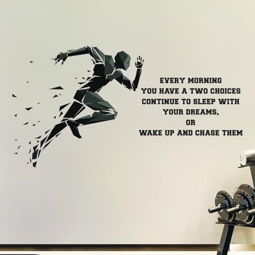 StickMe 'Gym - Fitness - Bodybuilding - Office - Sports - Workout - Boxing - Inspirational - Motivational - Quotes - Wall Sticker' -SM788 (Multi Colour, Vinyl - 180cm X 80 cm)-Self-Adhesive - Image 1