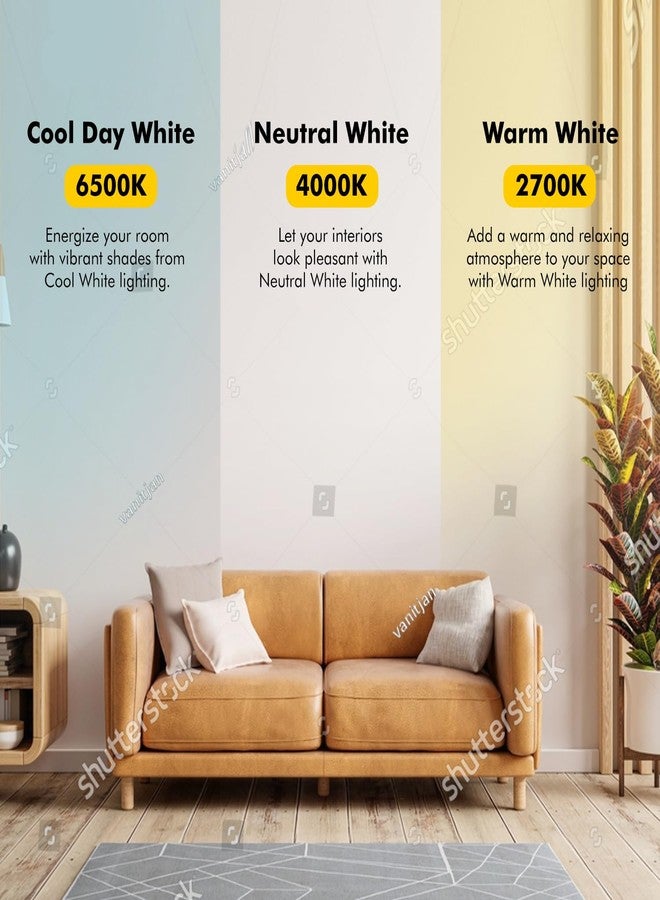 ويبرو مصباح سقف دائري من ويبرو، مصنوع من مادة ABS بلون العقيق، بقوة 10 واط، بتقنية الموجة، مع لوحة إضاءة متغيرة الألوان، ولوحة إضاءة LED بتصميم أنيق بدون إطار، وإضاءة غائرة للأسقف المعلقة، مقاس 150×150 مم، عبوة من قطعة واحدة، لون أبيض - Image 4