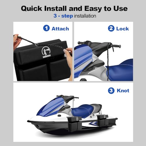 Sebnux PWC Fender PWC Bumper Jet Ski Fender Jet Ski Bumper Protect for PWC Jet Ski Avoid Docking Accident and Scratches (PING) - Image 4