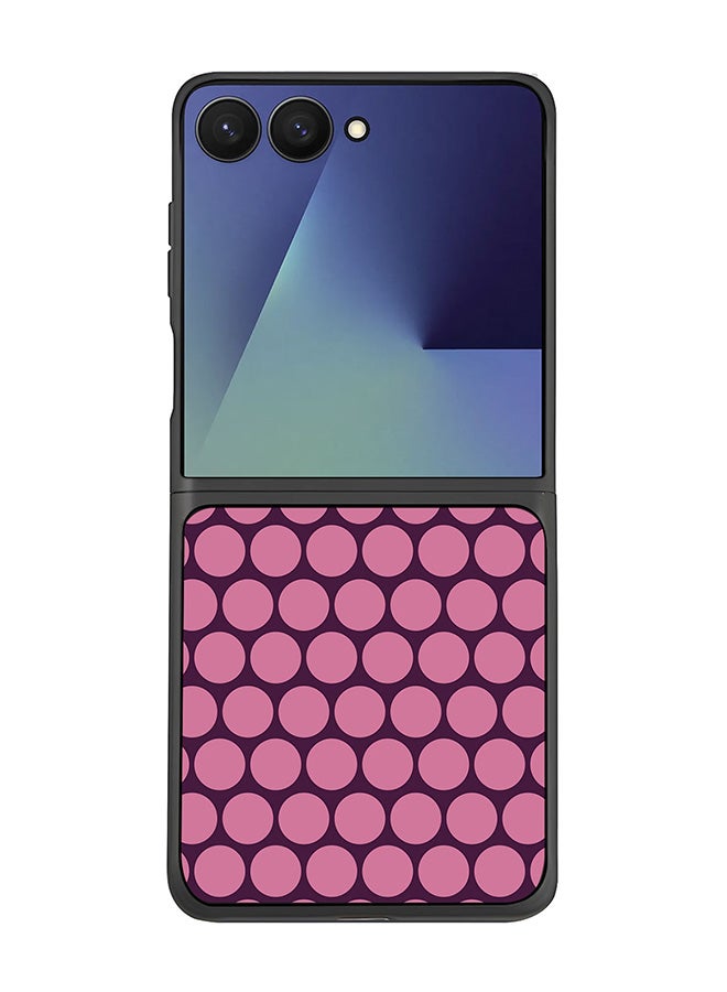 Stylizedd For Samsung Galaxy Z Flip7 Case,Slim fit Camera Protection, Shockproof Thin Phone cover  - Purple Honeycombs
