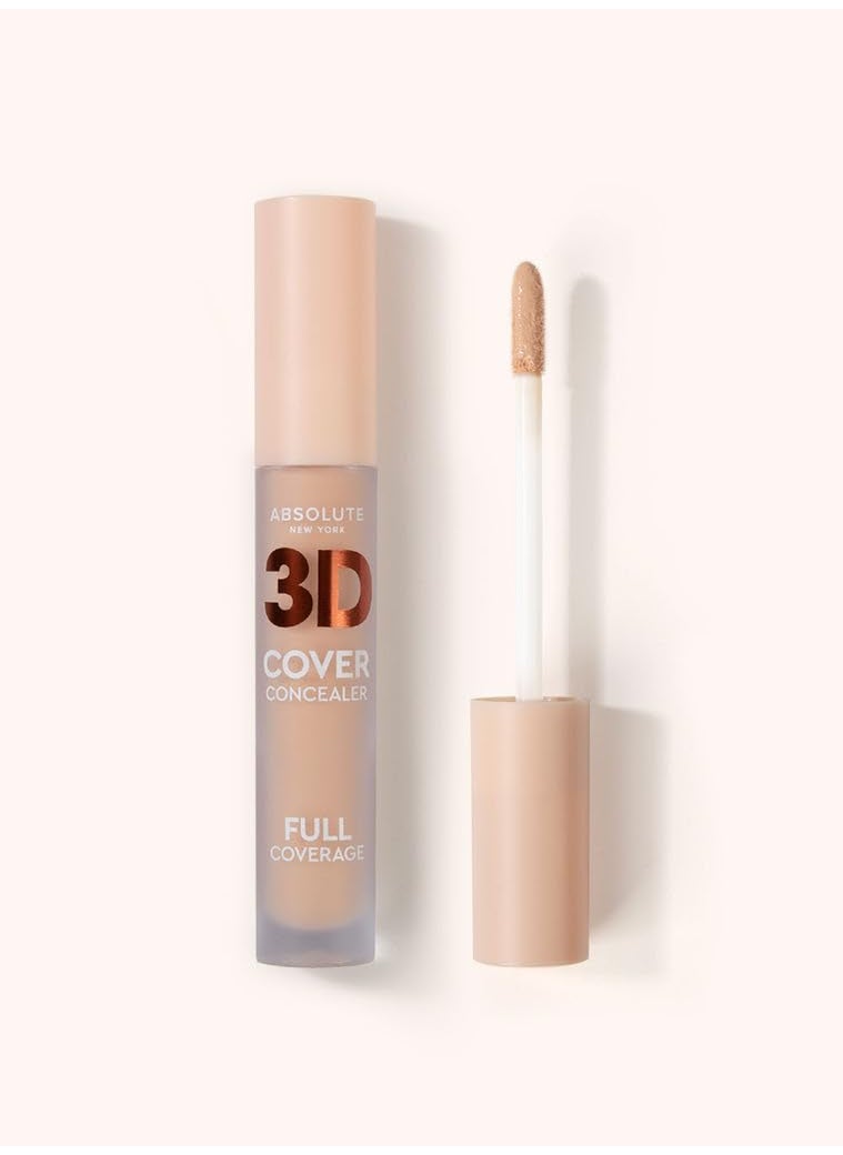 Absolute New York Absolute New York Peachy Ivory 3D Cover Concealer, Full Coverage Concealing Cream for Flawless Skin, Long-Lasting Formula, Ideal for Concealing Imperfections 