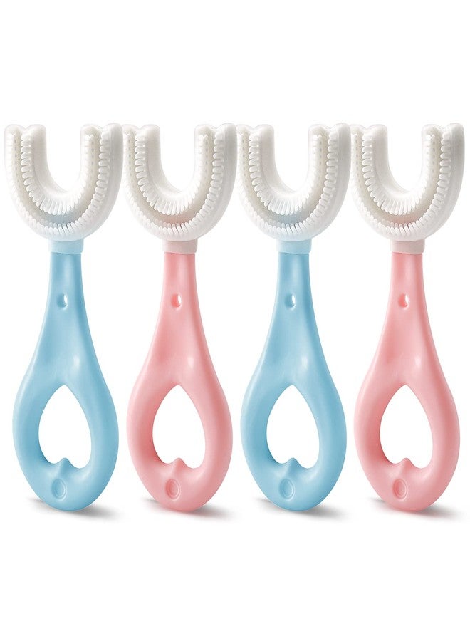 Frerdui 4-in-1 U-Shaped Toothbrush Set - Infant to Toddler Oral Care - Food Grade Silicone - Perfect for Age 1-6 (4-Pack) Baby Essentials Gift - Image 1