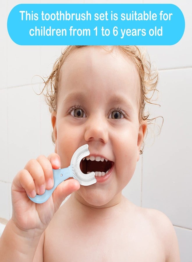Frerdui 4-in-1 U-Shaped Toothbrush Set - Infant to Toddler Oral Care - Food Grade Silicone - Perfect for Age 1-6 (4-Pack) Baby Essentials Gift - Image 5