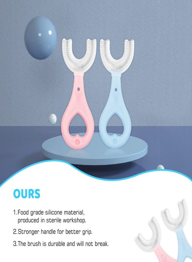 Frerdui 4-in-1 U-Shaped Toothbrush Set - Infant to Toddler Oral Care - Food Grade Silicone - Perfect for Age 1-6 (4-Pack) Baby Essentials Gift - Image 4