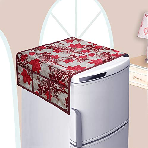 KANUSHI Industries® Front Load Automatic Washing Machine Cover (Maroon) (Suitable for 6 Kg, 6.5 kg, 7 kg, 7.5 kg) + 1 Pc Fridge Covers/Refrigerator Cover (Copy-FRI+WASMAC-Front-Maroon-SHUB) - Image 2