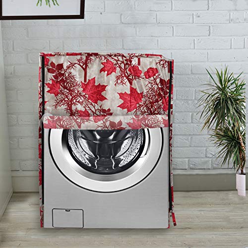 KANUSHI Industries® Front Load Automatic Washing Machine Cover (Maroon) (Suitable for 6 Kg, 6.5 kg, 7 kg, 7.5 kg) + 1 Pc Fridge Covers/Refrigerator Cover (Copy-FRI+WASMAC-Front-Maroon-SHUB) - Image 3