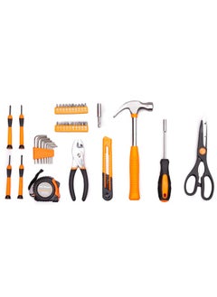 Generic CARTMAN Orange 39-Piece Tool Set - General Household Hand Tool Kit with Plastic Toolbox Storage Case  - Image 3