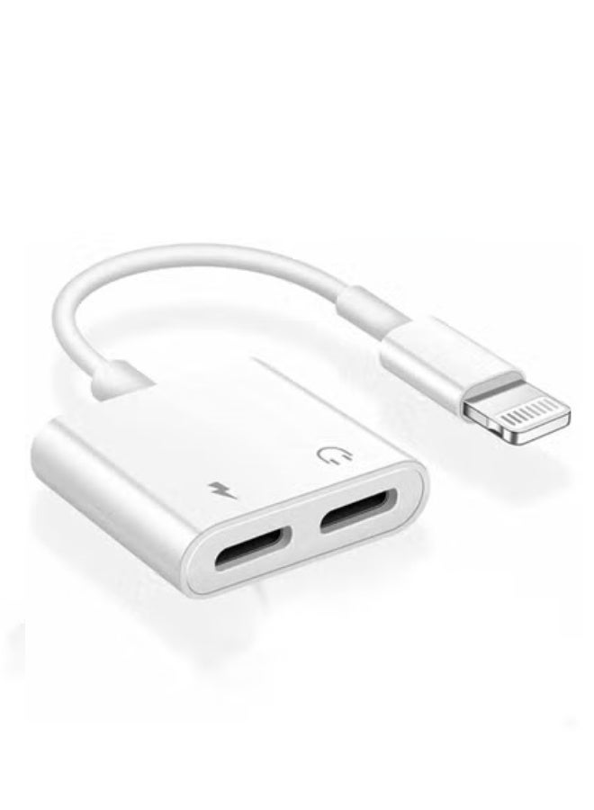 TIGER 2-in-1 Lightning Audio Adapter & Charger for iPhone – Dual Port Converter for Charging, Music, and Calls | Compatible with iPhone 12, 11, XS, XR, X, 8, 7, 6 & iPad | Supports Lightning Headphones + Fast Charging | Plug & Play Convenience - Image 2