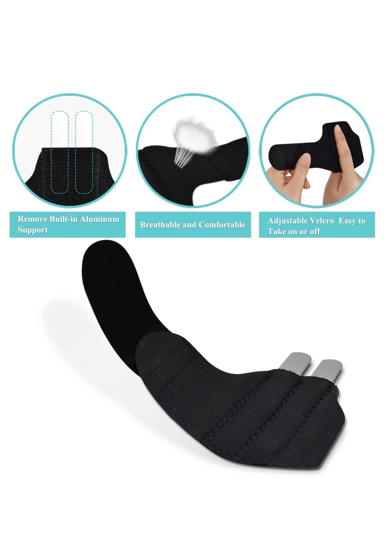Zikra 2 Pcs Finger Splints, Compression Elastic Finger Wrap Strap with 2 Metal Bars, Adjustable Trigger Finger Brace, Mallet Finger Support for Arthritis Pain, Sport Injuries - Image 5