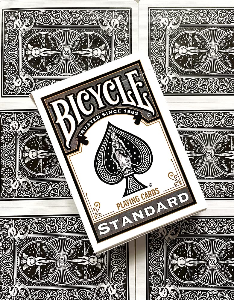 Bicycle Black Playing Cards, Standard Index Poker Size, Classic Deck of Cards for Poker, Blackjack, Family Game Night & Card Games, Fun for All Ages - Image 4