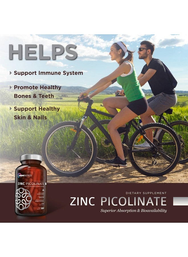 OmniBiotics Zinc Picolinate 30mg Supplement for Men & Women - Natural Vitamin with Superior Absorption for Immune System Support, Healthy Skin, Energy Metabolism, and Overall Wellness - 180 Vegan Capsules - Image 4
