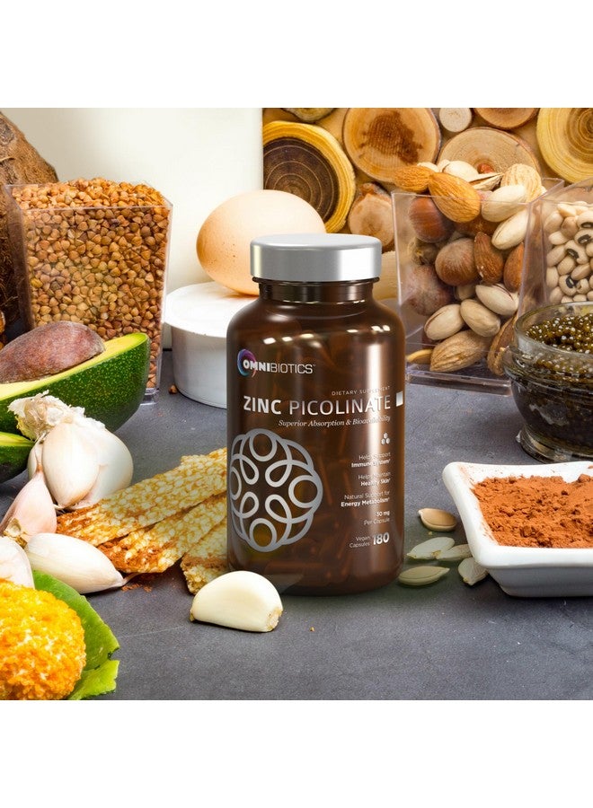 OmniBiotics Zinc Picolinate 30mg Supplement for Men & Women - Natural Vitamin with Superior Absorption for Immune System Support, Healthy Skin, Energy Metabolism, and Overall Wellness - 180 Vegan Capsules - Image 5