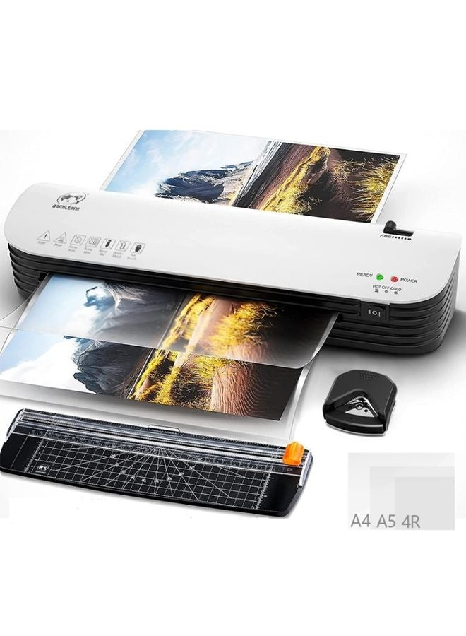 Osmile SL299 A4 Laminator Machine Set With 15 Laminating Pouches Paper Cutter Corner Rounder(US Plug)  - Image 1
