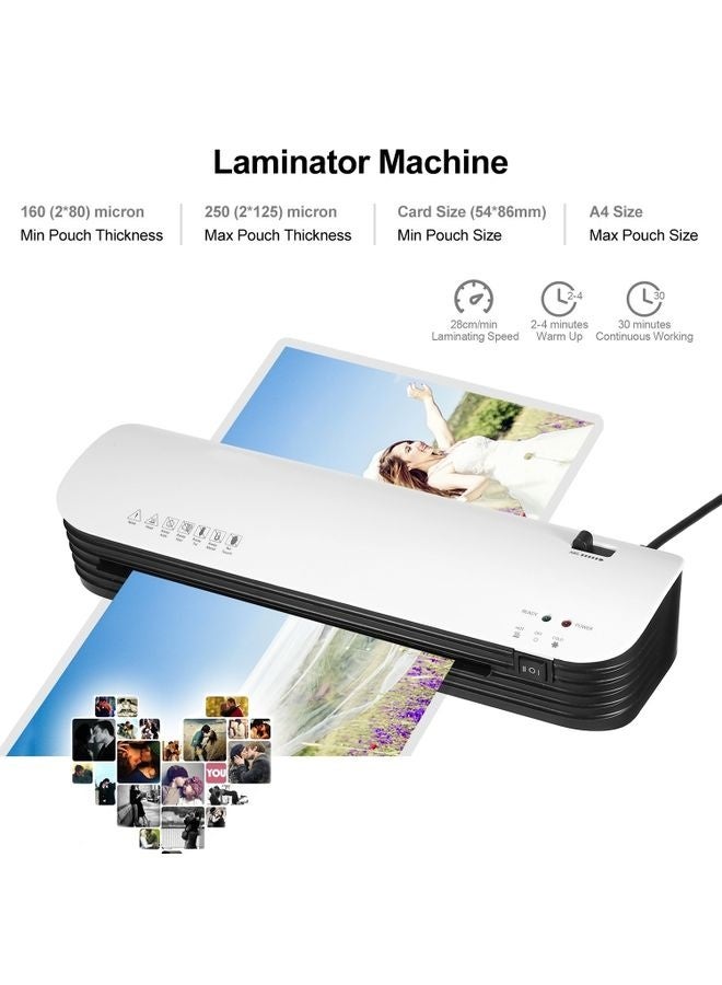 Osmile SL299 A4 Laminator Machine Set With 15 Laminating Pouches Paper Cutter Corner Rounder(US Plug)  - Image 2