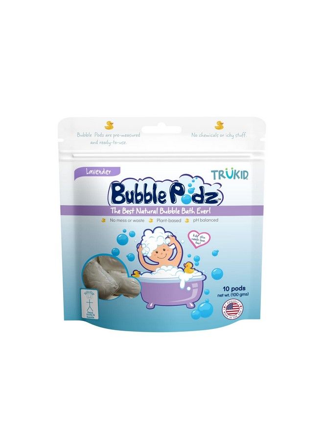 TruKid Bubble Podz Bubble Bath For Baby & Kids Gentle Refreshing Bath Bomb For Sensitive Skin Ph Balance 7 For Eye Sensitivity Natural Moisturizers And Ingredients Lavender (10 Podz) - Image 1