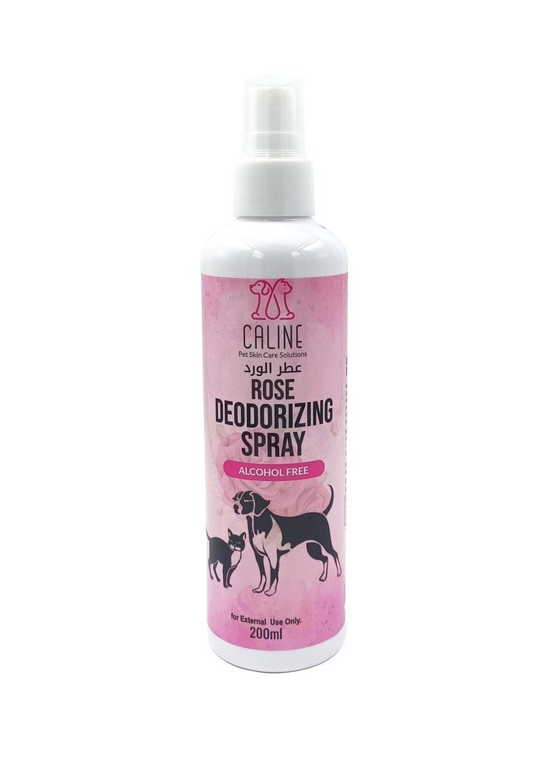 Rose Deodorizing Pet Spray 200ml Caline - Alcohol free