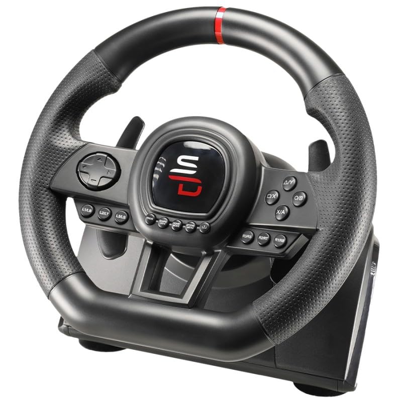 SUBSONIC - Superdrive GS650-X Steering Wheel with Manual Shifter, 3 Pedals, and Paddle Shifters - Racing Wheel for Xbox Series X/S, PS4, Xbox One - Black - Image 3