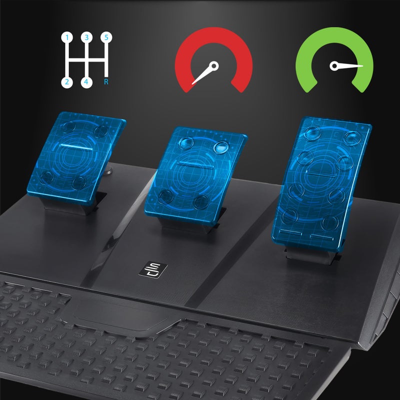 SUBSONIC - Superdrive GS650-X Steering Wheel with Manual Shifter, 3 Pedals, and Paddle Shifters - Racing Wheel for Xbox Series X/S, PS4, Xbox One - Black - Image 5