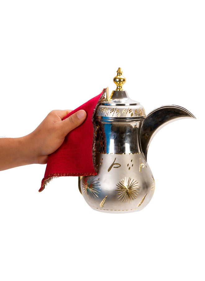 السنيدي حامل اوعية ساخنة بيز نقش تراثي للرحلات خزامى مقاس 17*17 سم  - Image 3