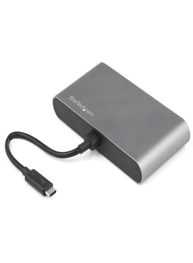 ستار تك محطة إرساء صغيرة محمولة من StarTech.com Thunderbolt 3 - محطة إرساء لشاشتين مع منفذ DP بدقة 4K 60Hz، وموزع USB-A واحد (USB 3.0/5 جيجابت في الثانية)، ومنفذ GbE - كابل بطول 28 سم - محول TB3 متعدد المنافذ - متوافق مع Mac/Windows (TB3DKM2DPL) - Image 2
