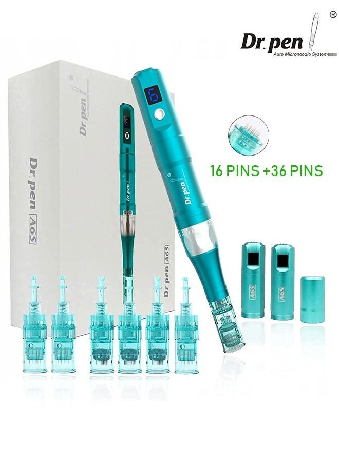 Dr.pen Revolutionize Your Skincare Routine with the Latest Dr.pen A6S Cordless Microneedling MTS Derma Pen - Includes 6 Original Cartridges  - Image 1