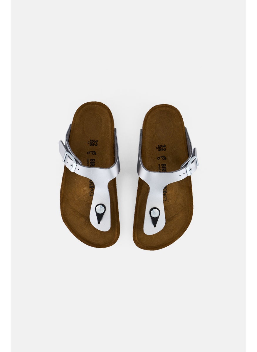 BIRKENSTOCK Kids Girl Slip On Cork Sandals, Multicolor  - Image 3