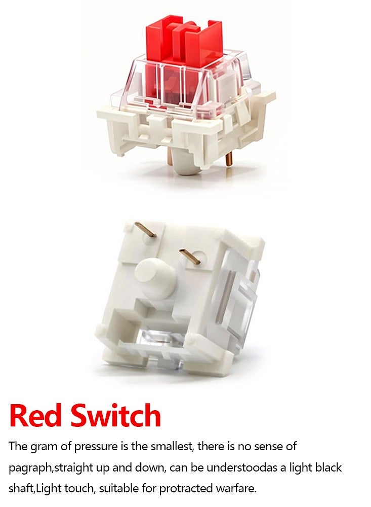 110pcs Outemu Mechanical Keyboard Switch Dust-proof Red Switch 3-pin Clicky Linear Tactile Switch RGB LED SMD Game Console With MX Switch - Image 3