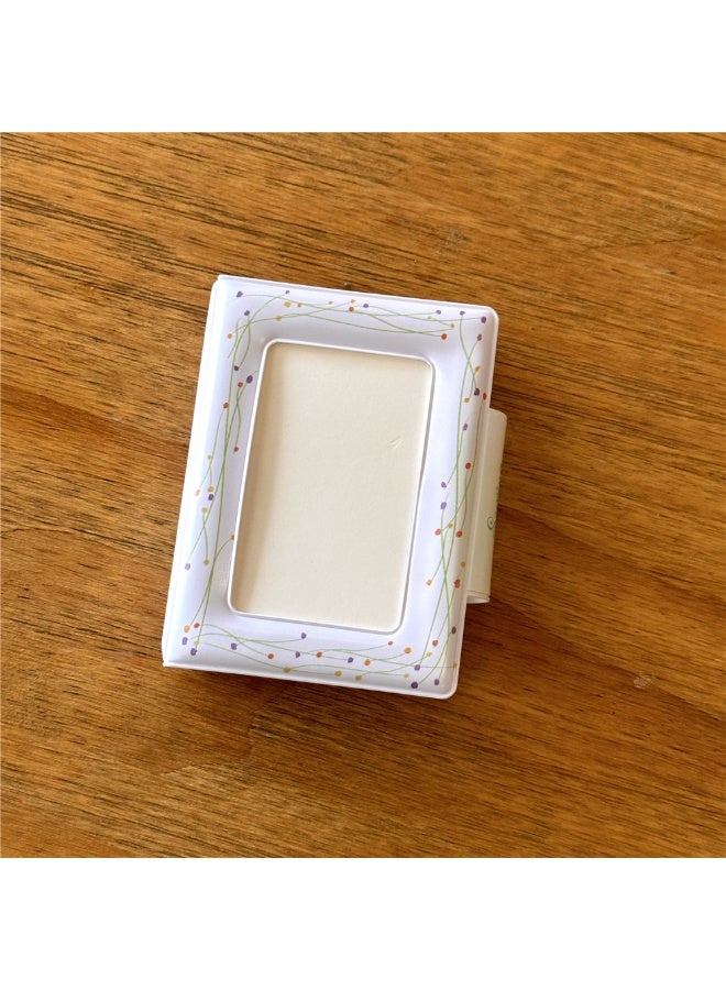 NIBEMINENT 1 - Piece Spring Green Flowers Kpop Photo Card Holder Pendant Key Chain ID Badge Holder ID Card Holder Photo Card Protector for School ID Office ID Access Card for Women Girls - Image 1