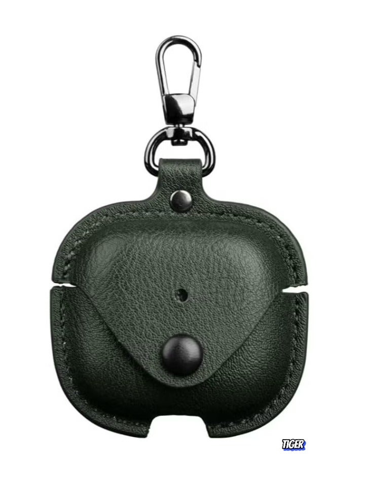 TIGER PU Leather Case Compatible with AirPods 4 2024 – Anti-Scratch Protective Cover with Keyring for AirPods 4, Premium Leather Case for AirPods 4 2024  - Image 2