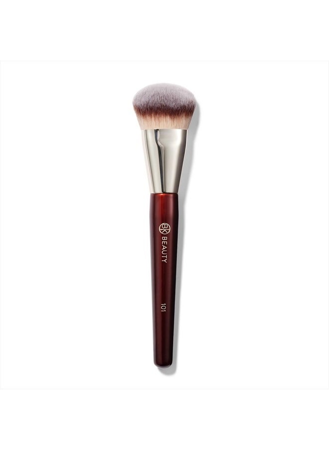 BK BEAUTY - BRUSHES - 101 CONTOURED FOUNDATION BRUSH - Contoured Foundation Brush - Foundation Makeup Brushes - Face Brush For Liquid Or Cream Foundations - Image 1
