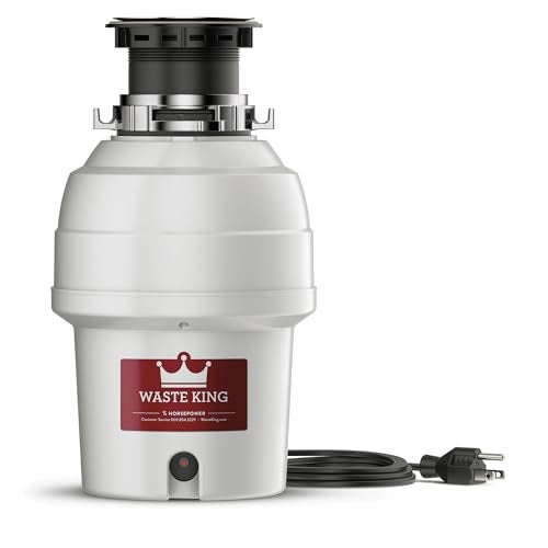 Waste King Garbage Disposal for Kitchen Sink with Power Cord, Food Waste Disposer, L-3200 - Image 1