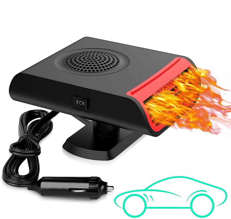 Showvigor QuickHeat 30s Car Heater Fan, 12V 150W Portable with 360Â° Base, Instant Defrost & Demist, Dual Heat/Cool Modes, One-Touch Control for Car, Truck, SUV Climate Control - Image 1