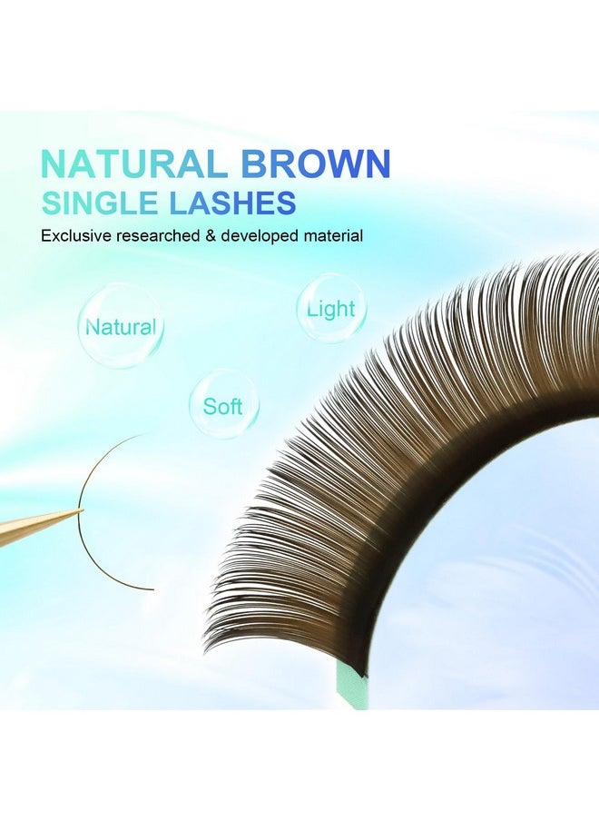 NAGARAKU Natural Brown Color Eyelash Extensions 0.15Mm B Curl 715Mm Mix Tray Individual Lashes Classic Faux Mink Volume 20 Rows Soft Eyelash Supplies  - Image 2
