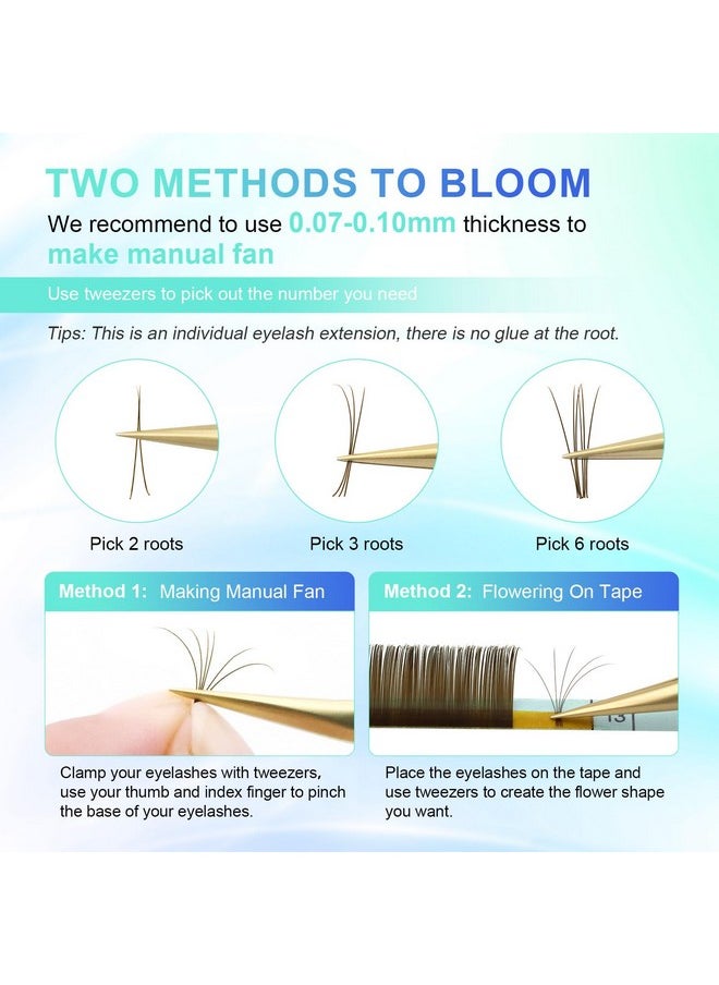 NAGARAKU Natural Brown Color Eyelash Extensions 0.15Mm B Curl 715Mm Mix Tray Individual Lashes Classic Faux Mink Volume 20 Rows Soft Eyelash Supplies  - Image 4