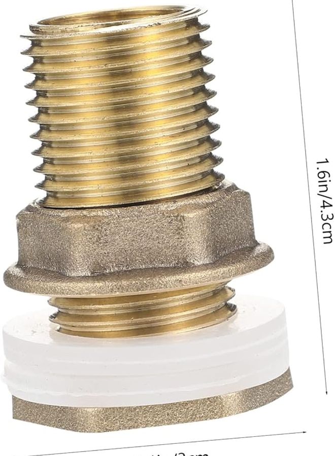 Brass Hose Adapters 2 Pack Female To Male Threaded Fittings For Water Tank Connector - Image 3