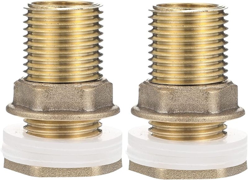 Brass Hose Adapters 2 Pack Female To Male Threaded Fittings For Water Tank Connector - Image 1