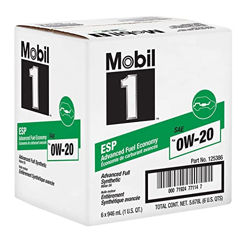 Mobil 1 ESP X2 Full Synthetic Motor Oil 0W-20, 1 Quart, Case of 6 - Image 1