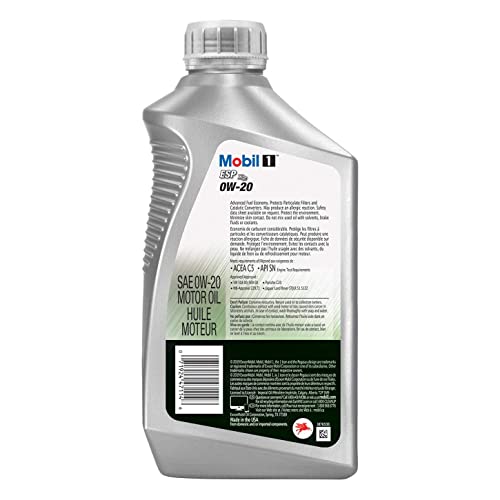 Mobil 1 ESP X2 Full Synthetic Motor Oil 0W-20, 1 Quart, Case of 6 - Image 3