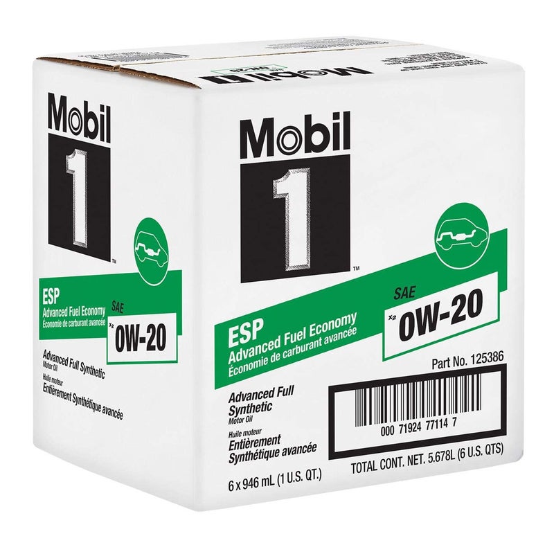 Mobil 1 ESP X2 Full Synthetic Motor Oil 0W-20, 1 Quart, Case of 6 - Image 4