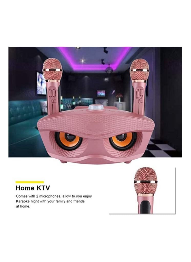 SDRD - Karaoke Microphones, Portable Karaoke Machine, Stereo Wireless Bluetooth Speaker PA Speaker System with 2 Microphone for Home Party, Meeting, Wedding, Outdoor/Indoor - Image 1