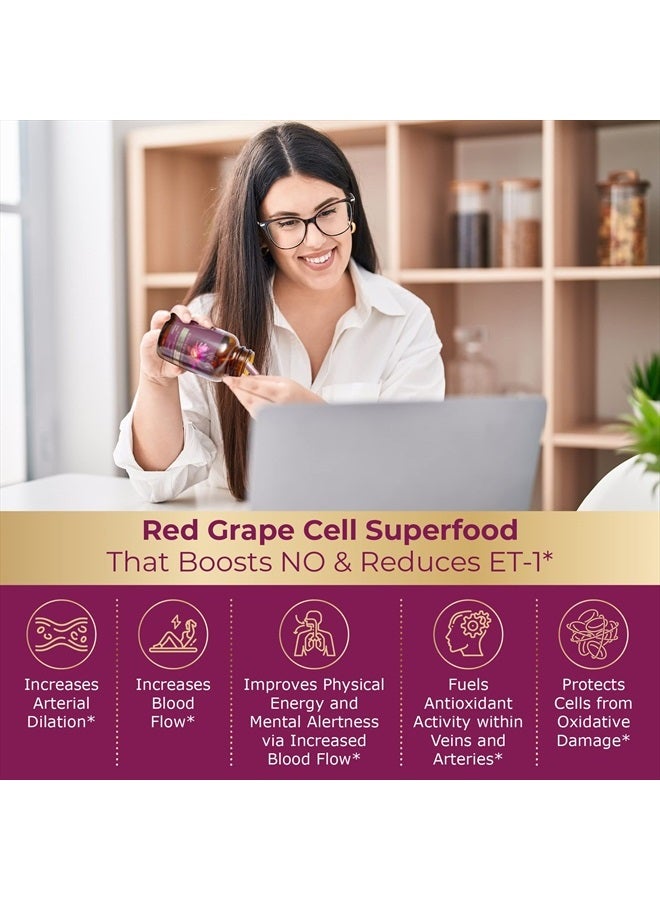 VINIA مكمل بيزيد ريسفيراترول بإطلاق مستدام لمدة 12 ساعة. مكمل أكسيد النيتريك. يدعم صحة القلب، تدفق الدم، يعزز الأكسجين مسحوق سوبر فود، صديق للكيتو. نباتي وغير معدل وراثيًا. إمداد لمدة 30 يومًا. - Image 5