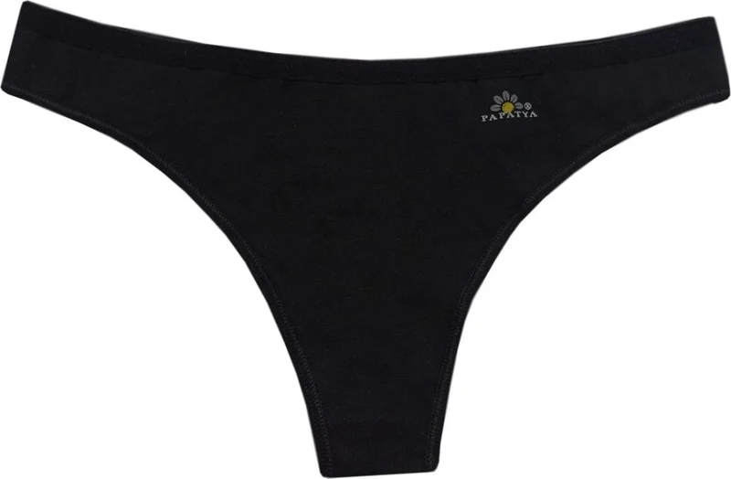 باباتيا Daisy 6' Modal Thong Black White Skin