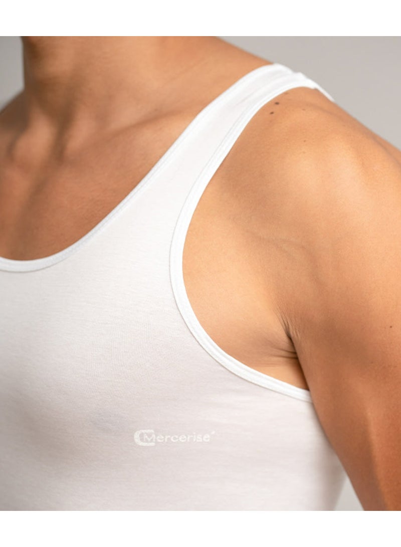 COTTONIL Mercerise Sleeveless Tank Top For Men  - Image 3