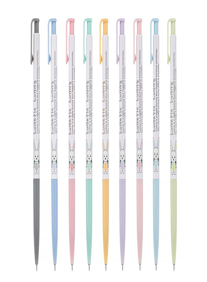 ZEESOON Xeno Slim Ball Point Pens 0.38mm (Pack of 12) 9 Color Mix Simple Pencil Pouch Additional - Image 2